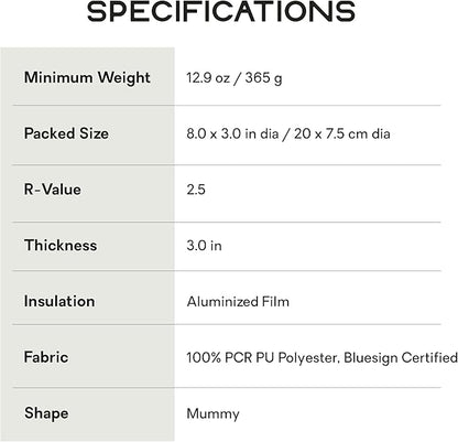 NEMO Tensor Ultralight Sleeping Pad (2022) | Camping Sleeping Pad with Quiet Support, Regular Mummy