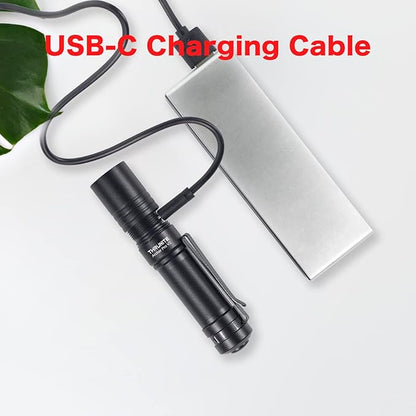 ThruNite Archer Pro V2 EDC Flashlight - 950 Lumens, USB-C Rechargeable, Tail Switch LED, Pocket-Sized for Camping, Outdoors & Emergencies - Neutral White, Black