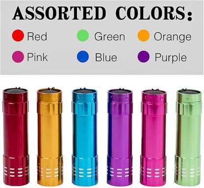 KunHe 6 Pack Stocking Stuffers Small Mini LED Flashlight Christmas Gifts COB Flashlights for Kids 100 Lumen with Battery Bright Camping Flash Light…