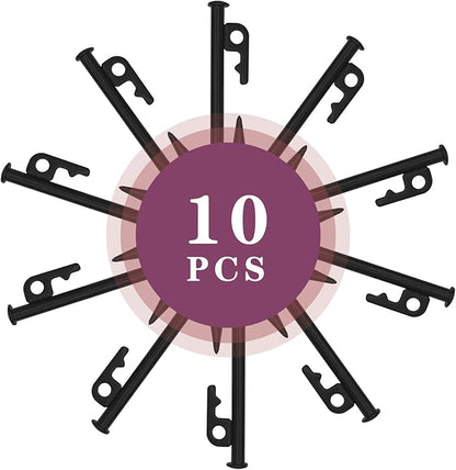 10 inch Tent Stakes,Metal Heavy Duty Camping Stakes for Outdoor Canopy and tarp ,10 Pack with Portable Bag