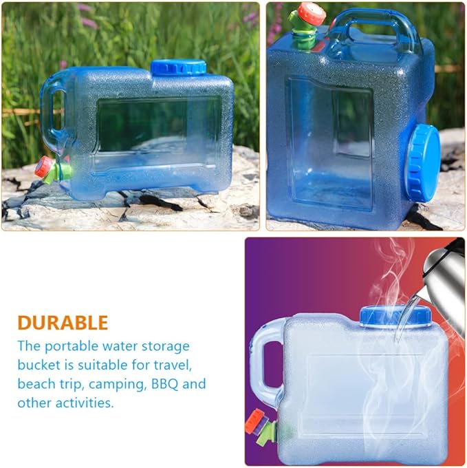 Veemoon Fishing Accessories 2PCS Camping Water Container - 2 Gallon Portable Water Storage Camp Water Jug with Spigot, for Outdoor Camping Picnic Emergency Water Storage Camping Accessories