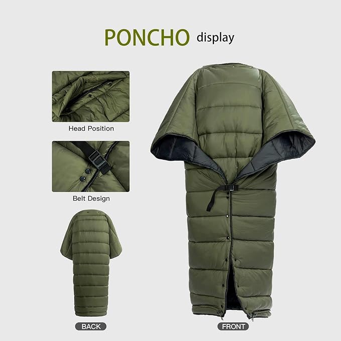 Onewind Hammock Top Quilt with Footbox, Lightweight and Portable Sleeping Quilt Camping Sleeping Bag for Backpacking and Hiking