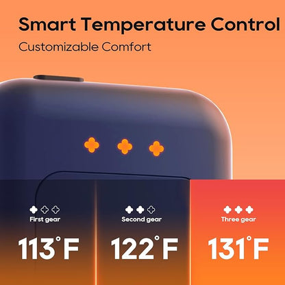 Electric Hand Warmers Rechargeable 2 Pack, 6400mAh Rechargeable Hand Warmer, 16 Hrs Portable Hand Warmer for Outdoor Camping Hunting Golf Accessories, Gifts for Women Men - Blue