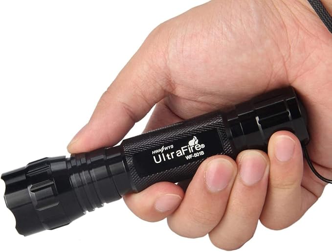 ULTRAFIRE Tactical Flashlight, WF-501B 800 Lumens Super Bright 5 Mode Mini LED Flashlight,IPX-65 Waterproof EDC Handheld Torch for Outdoor Camping and Hiking