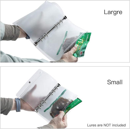 Dr.Fish Bait Binder Bags Worm Wallet Binders Travel Portable Compact Tackle Storage for Soft/Hard Baits, Leaders, Lines, Rigs