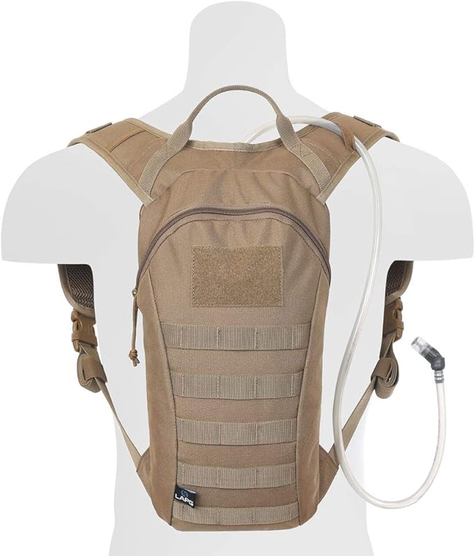 LA Police Gear 2L (70 ounces) 600D Polyester Emergency Hydration Bladder Pack for Running, Hiking, Cycling, Climbing, Camping, Biking, and Tactical,