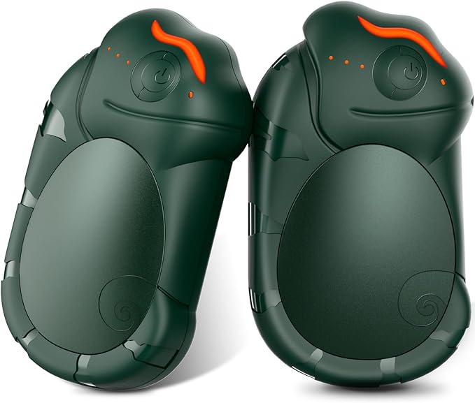 Hand Warmers Rechargeable 2 Pack, Chameleon-Shaped Electric Hand Warmers, Up to 20 Hrs Portable Reusable Pocket Heater Gift for Men, Women, Christmas, Outdoor, Camping, Golf