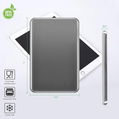Stainless Steel Ice Packs for Camping, Picnic Basket, Freezer Packs for Outdoor Cooler Box, Reusable Ice Packs to Keep Food and Drinks Fresh and Cool