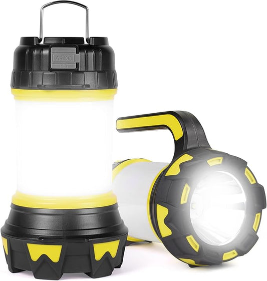 Ainiv Camping Lantern, Rechargeable Flashlight with 1000 LM, 6 Modes LED Torch Outdoor Searchlight Tent Light, IPX5 Waterproof Emergency Light with 4000mAh Power Bank for Outdoor, Hiking - Green