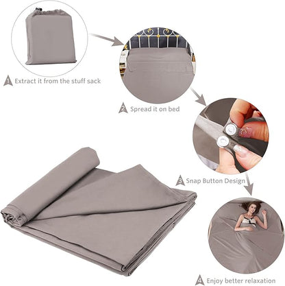 Travel and Camping Sheets Sleeping Bag Liner,Lightweight Travel Sheets for Hotel Portable Hotel Sleeping Bag Sack for Adults,Premium Soft Hotel Sleep Sheet for Traveling Hostels Picnic