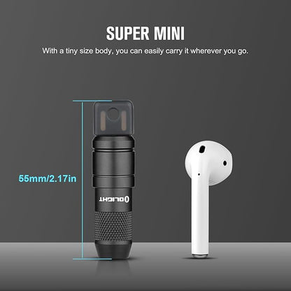 OLIGHT IMINI 2 EDC Rechargeable Keychain Flashlight, 50 Lumens Compact and Portable Mini Light, Tiny LED Keyring Lights with Built-in Battery Ideal for Everyday Carry and Emergencies (Black)