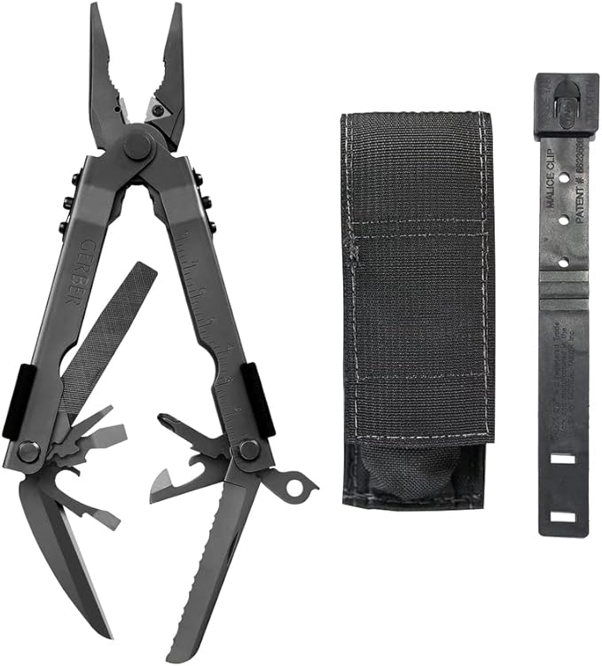 Gerber Gear MP600 14-in-1 Multi Tool - Knife, Pliers, Wire Crimper, Screwdriver - Camping Survival Tool with Sheath - Military Grade - Black