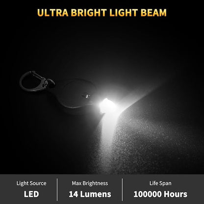 RISEMART Keychain Flashlight, 5 Pack Portable Mini Keychain Light, 14 Lumens Bright LED Keychain Flashlight for Ourdoor Camping Emergency Hiking