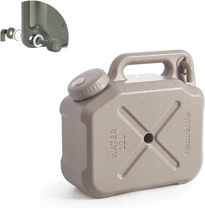 Naturehike Camping Water Container, 3.17/5.28 Gallon Portable Water Container with Spigot, Water Tank, Portable Emergency Water Storage Camp Water Jug for Camping, Hiking