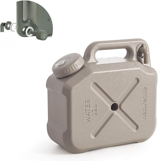 Naturehike Camping Water Container, 3.17/5.28 Gallon Portable Water Container with Spigot, Water Tank, Portable Emergency Water Storage Camp Water Jug for Camping, Hiking