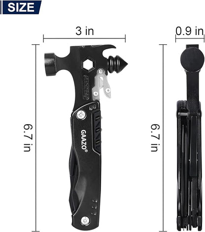 Multitool Camping Accessories, Christmas Gifts for Men Dad Husband,14 in 1 Survival Tool ，Emergency Life-saving Tool