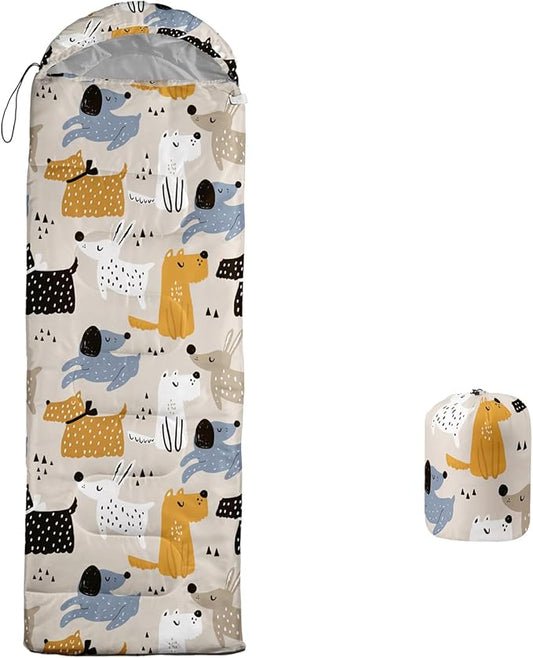 Cartoon Bear Camping Sleeping Bags for Adults Kids Boys Girls Warm & Cool Weather Backpacking Kawaii Animals Sleeping Bag for All Seasons Camping, Camping Gear Equipment, Traveling