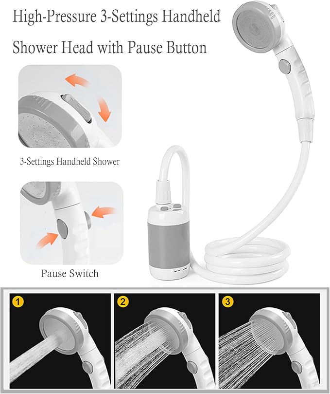 Iron Hammer Portable Shower Camp Shower Rechargeable Shower Camping Shower pet Shower