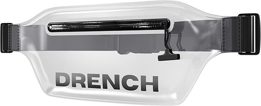 Drench Clear Waist Bag – Stadium Approved, Touchscreen Friendly, Water-Resistant Zipper, Fits iPhone 15, 14, 13, Samsung Galaxy S23, Pixel 8 – Small Concert Bag for Events, Airports, Casual Fashion