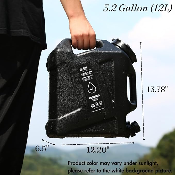 Water Container with Spigot - 2.6Gallon/3.2Gallon Water Jug Portable Camping Water Tank BPA Free - Emergency Water Storage for Camp Outdoor Hiking