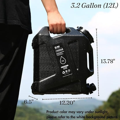 Water Container with Spigot - 2.6Gallon/3.2Gallon Water Jug Portable Camping Water Tank BPA Free - Emergency Water Storage for Camp Outdoor Hiking