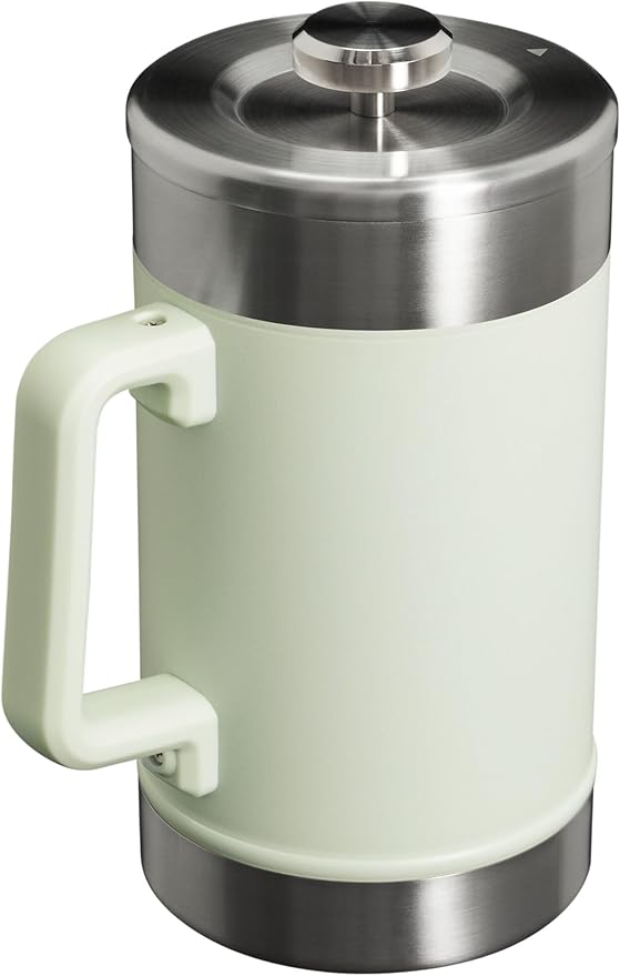 Stanley Classic Stay-Hot French Press Coffee Maker 48 oz | 5 Minute Brew, 4 Hours Hot | Mesh Filter for Coffee Grounds | Insulated Stainless Steel French Press | BPA-Free | Mist