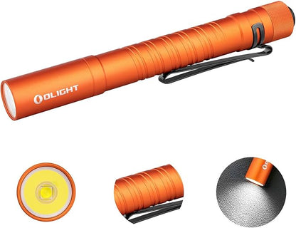 OLIGHT I5T Plus 550 Lumens Tail-Switch Flashlight, Cool White, Battery Powered, 87m Throw, 54 Hours Runtime, Anti-Slip Grip, Pocket Clip