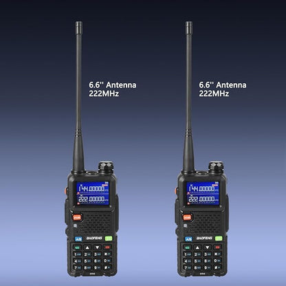 Ham Radio Handheld Baofeng Radio 5RM Upgraded of UV-5R High Power Long Range Walkie Talkies for Adults Multi-Band Two Way Radio NOAA Weather Copy Frequency USB C Charger 999CH Outdoor Hiking Camping