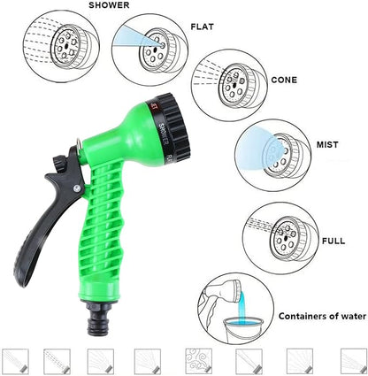 Finderomend 2.1 Gallon Portable Shower for Camping with 7 Spray Modes, Hand Press Camping Shower with Removable Hose and Shower Head,8L Pressure Rinse Kits for Hiking Traveling Garden Beach Pet Shower