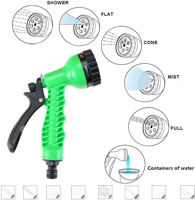 Finderomend Portable Shower for Camping with 7 Spray Modes, 1.3 Gallon Hand Press Camping Shower with Removable Hose and Shower Head,5L