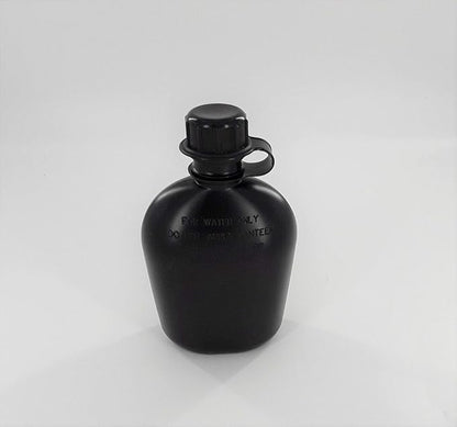 1Qt. Military Field Canteen with Pile Lined Case Holder for Camping, Hiking, Trekking, School