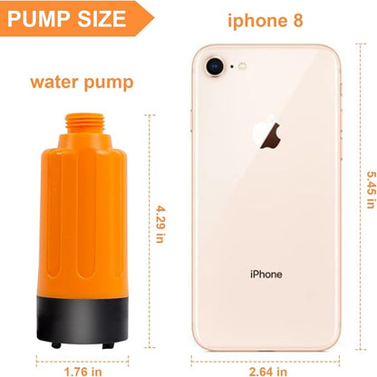 Portable Shower for Camping, Rechargeable Portable Camping Shower, Camp Shower with Double Portable Shower Head and 2 Flow Mode, Camping Shower for Hiking Beach Swimming Outdoor