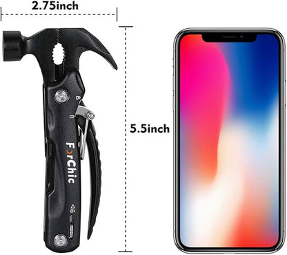 12 in 1 Hammer Multitool, Father's Day Gifts for Dad, Mens Gifts for Him, Cool Gadgets for Men, Gifts for Men Who Have Everything, Birthday Gifts for Men, Dad, Grandpa, Husband, Boyfriend