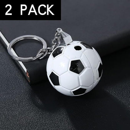2 Pack White Yellow Football Cool Butane Torch Lighters,Refillable Adjustable Jet Flame Lighter,Windproof,Gift for Men Candles Camping BBQ (No Butane Fuel)