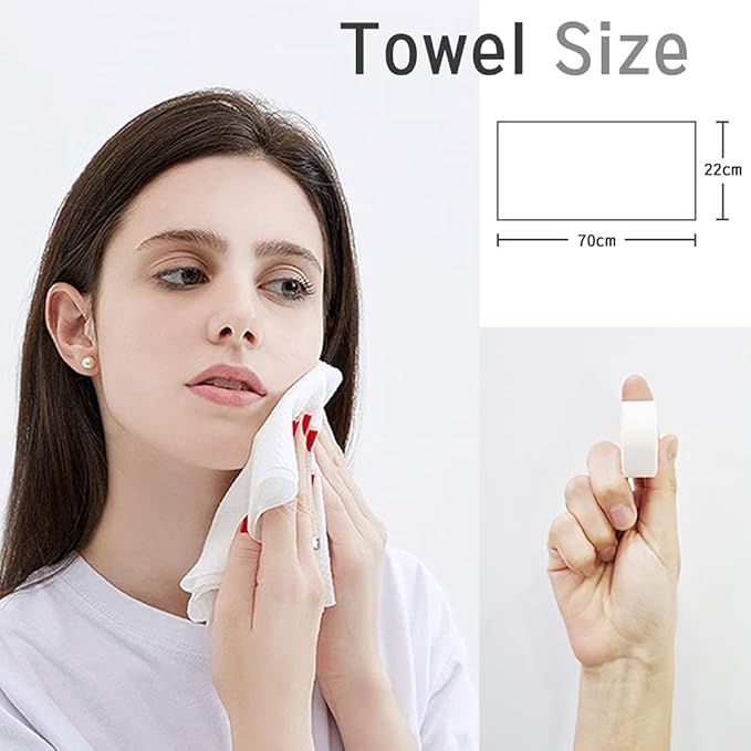 22”x 70” | Compressed Towels | 100% Cotton Towel | Portable Towels | for Travel | Camping Hiking | Disposable | Durable | Coin Towels