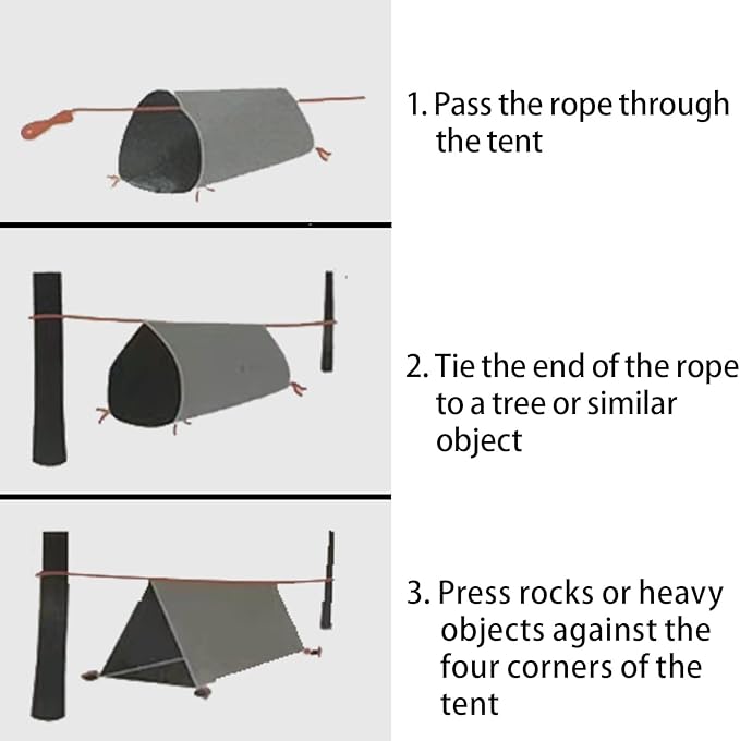 Emergency Thermal Tent - Reflective Mylar, Fits 2 Adults, Waterproof Tube Tent for Survival, Camping, and Outdoor Activities Thermal Sleeping Bag