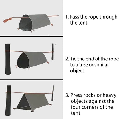 Emergency Thermal Tent - Reflective Mylar, Fits 2 Adults, Waterproof Tube Tent for Survival, Camping, and Outdoor Activities Thermal Sleeping Bag