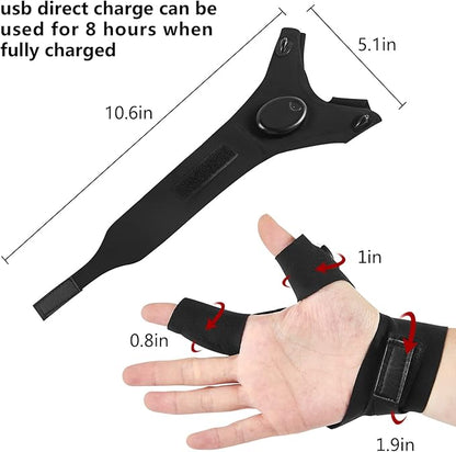Flashlight Gloves, Fingerless LED Flashlight Gloves, Birthday Gifts for man, Hands Free Flashlights for Working in Darkness Places Fishing, Repair, Camping, Hiking, Running