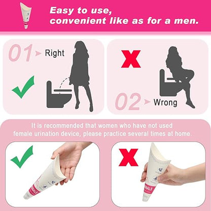 Luxiv 20 50 Pcs Disposable Female Urination Device, Portable Girl Urinal Funnel Women Outside Pee Cup Waterproof Paper Standing Pee Disposable Cup Female Urinal for Camping, Hiking, Wounded, Pregnant