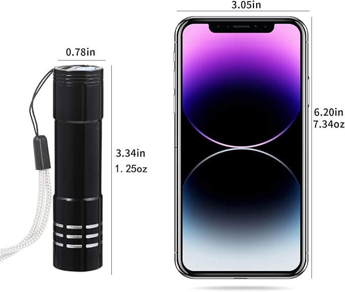 6 Pack LED Aluminum Small Mini USB C Rechargeable Flashlights, Handheld Small Flashlight Bulk for Kids, Portable Camping Bright High Lumens Flashlight Christmas Gifts (Black)