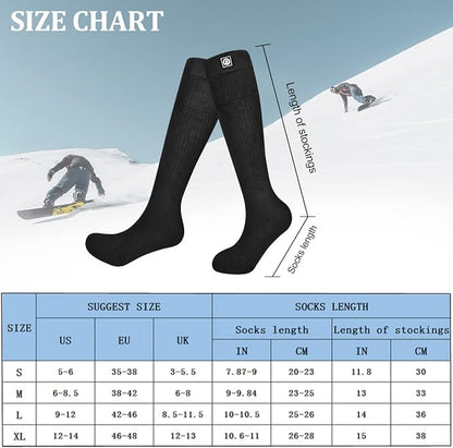 Savior Heated Socks,Rechargeable Electric Heated Socks for Men Women,Winter Foot Warmers,Suitable for Outdoor Work,Skiing,Skating,Cycling,Camping,Fishing,Hunting,etc.