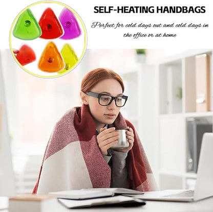 5 Pcs Reusable Snap Heat Pack,Hand Warmers Click,Pouch Gel Hand Warmers Cute Long Lasting Warmth for Camping, Outdoor,Hand Warmers Boil Click Heat Pocket Hand Warmer