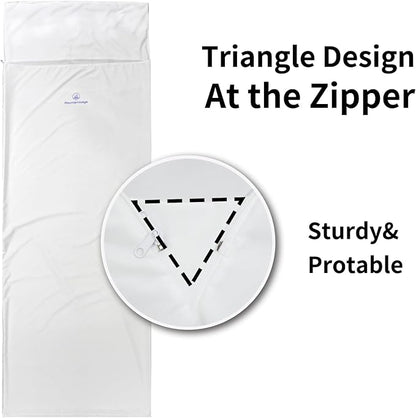 Sleeping Bag Liner for Warm Weather Seasons with Carry Bag - Protable,Lightweight and Skin-Friendly Sleeping Bag for Camping,Hiking and Backpacking.