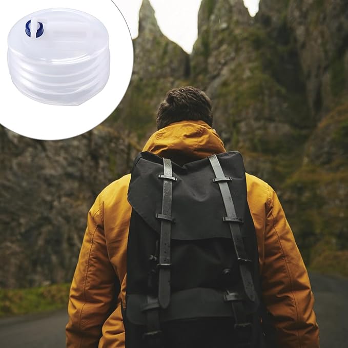 10L Outdoor Collapsible Water Bag Camping Foldable Water Containers Drinking PE Folding Bucket Telescopic Storage Water Bottle