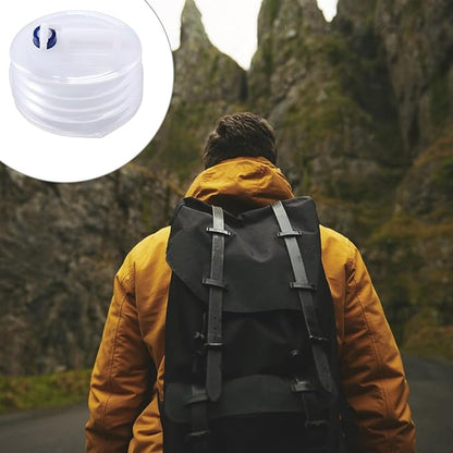 10L Outdoor Collapsible Water Bag Camping Foldable Water Containers Drinking PE Folding Bucket Telescopic Storage Water Bottle