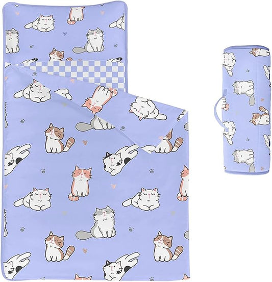Space Nap Mat - Space Ship Galaxy Sleeping Bag with Removable Pillow - Daycare and Sleepovers Preschool Kindergarten Bedding Set for Kids Toddler Boys Girls