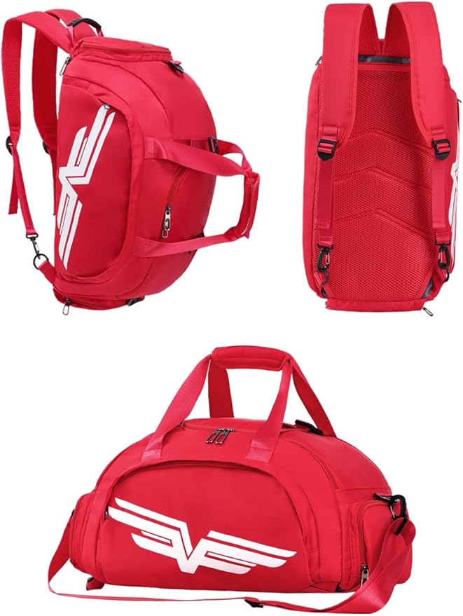 FIORETTO 30L Sports Gym Duffle Bag with Wet Pocket & Shoe Compartment, Weekender Hospital Overnight Bag for Women, Sports Holdall Backpack