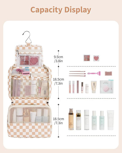 Narwey Hanging Travel Toiletry Bag Cosmetic Make up Organizer for Women and Girls Waterproof