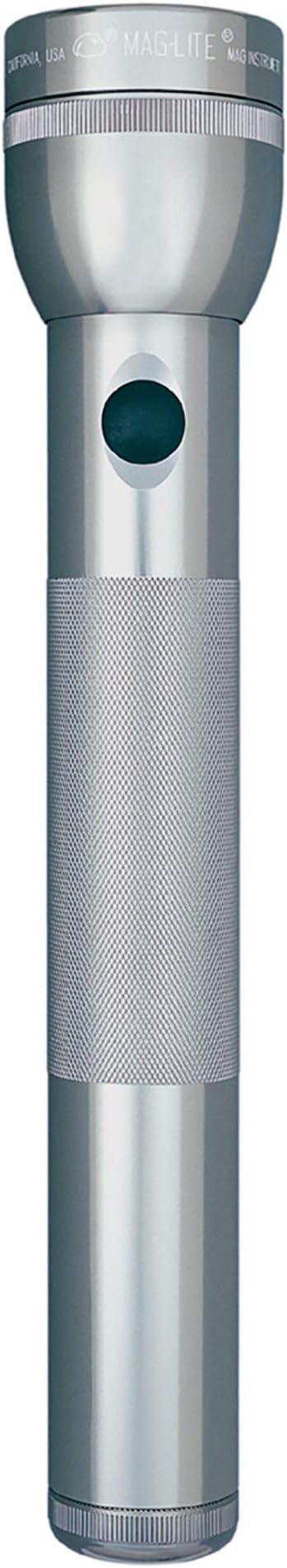 Maglite Heavy-Duty Incandescent 3-Cell D Flashlight in Display Box, Gray