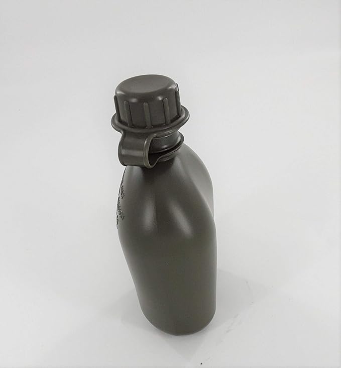 1Qt. Military Field Canteen with Pile Lined Case Holder for Camping, Hiking, Trekking, School